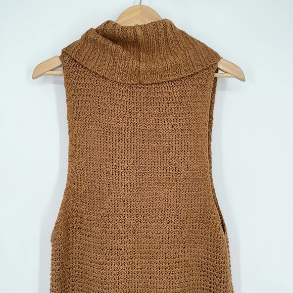 Free People Brown Cowl Neck Sweater Dress - Picture 11 of 15